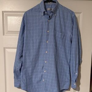 Peter Millar Blue Checkered Men's Shirt